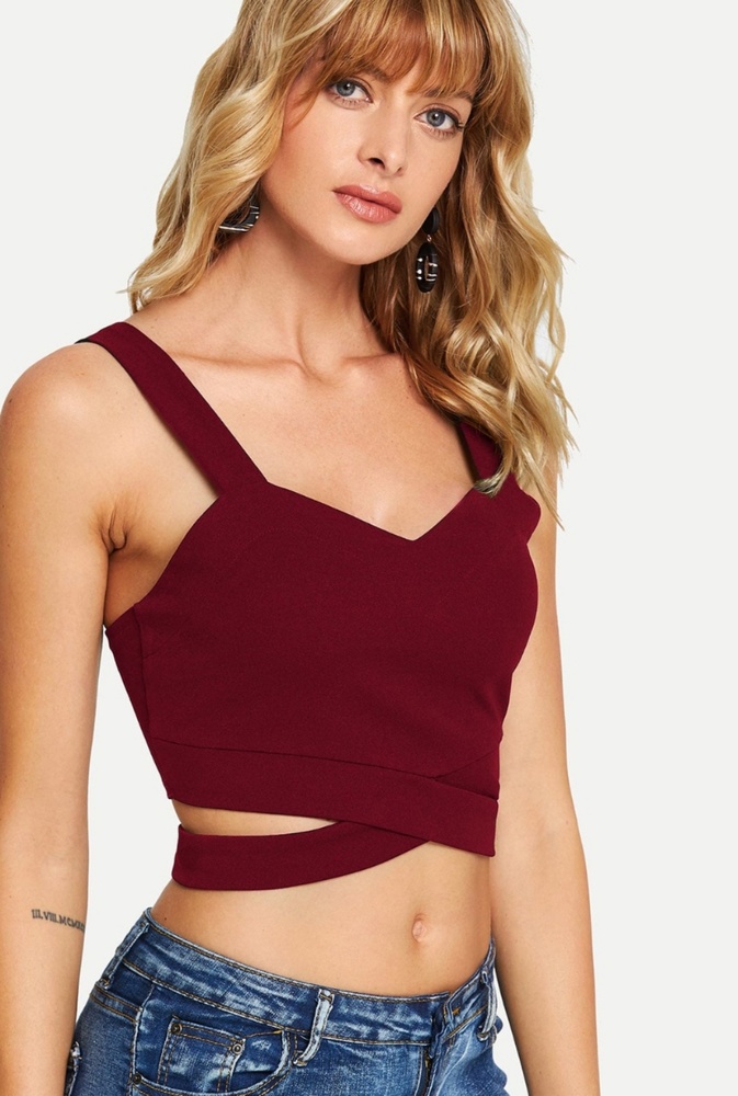 NEW Criss Cross Crop Top - Picture 2 of 4